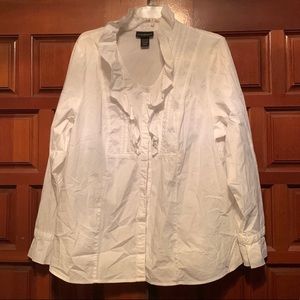 LANE BRYANT WHITE BLOUSE
